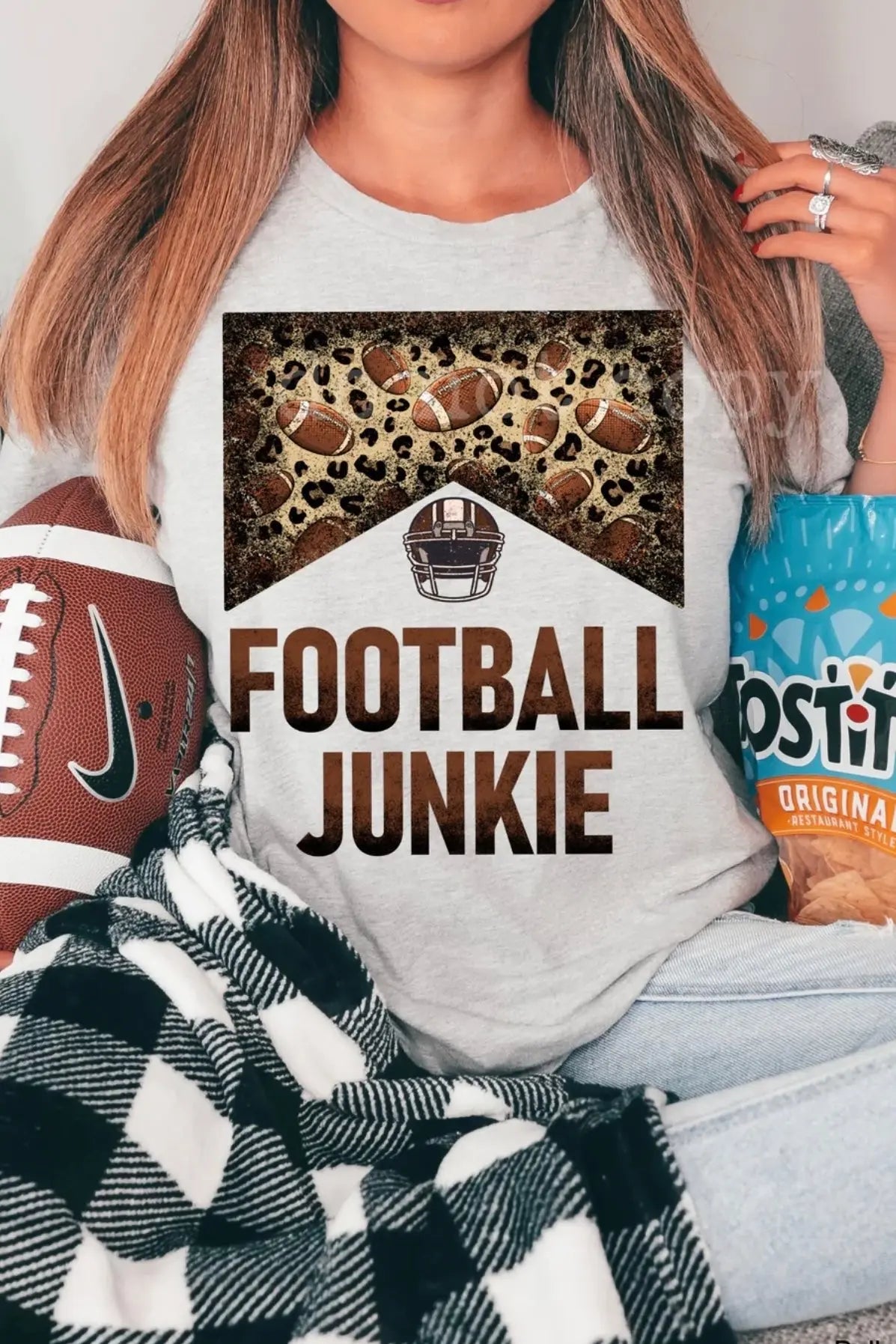 Football Junkie Tee Classy Southern Bling