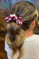 Pep Rally Scrunchie Maroon Classy Southern Bling