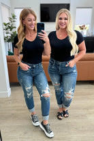Danny Mid Rise Cuffed Destroyed Boyfriend Jeans Ave Shops
