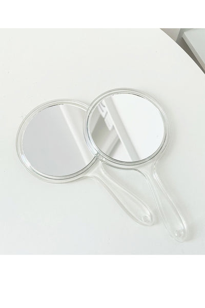 DOUBLE-SIDED MAGNIFYING HAND MIRROR