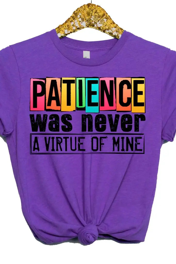 Purple Patience Tee Classy Southern Bling
