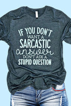 Sarcastic Answer Top Classy Southern Bling