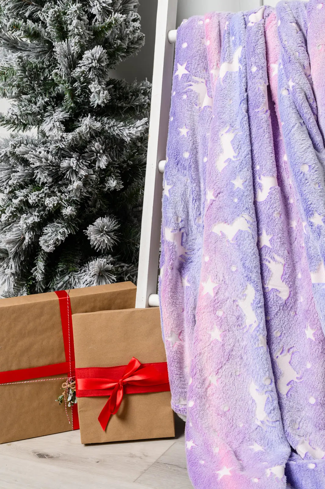 Glow in the Dark Blanket in Unicorn Rainbow Ave Shops