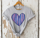 Patriotic Heart Tee- Color options Classy Southern Bling