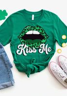 Kiss me leopard lips Top Classy Southern Bling