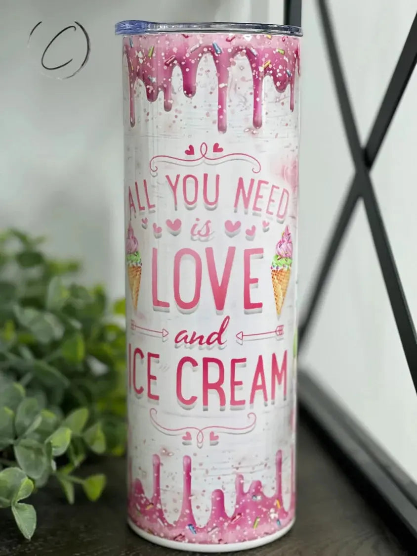 PREORDER: Love & Ice Cream Gnome Skinny Tumbler Ave Shops