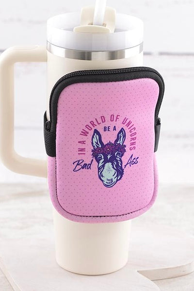 Western Neoprene Tumbler Pouch- UNIcORN