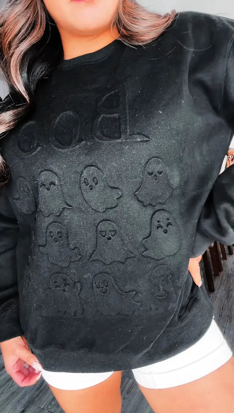 PREORDER: Boo Embossed Sweatshirt Ave Shops