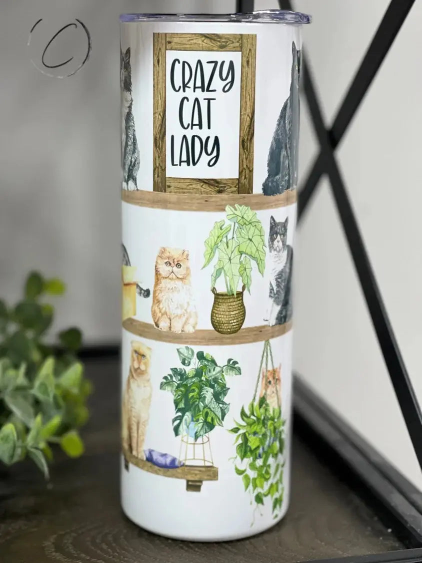 PREORDER: Crazy Cat Lady Skinny Tumbler Ave Shops