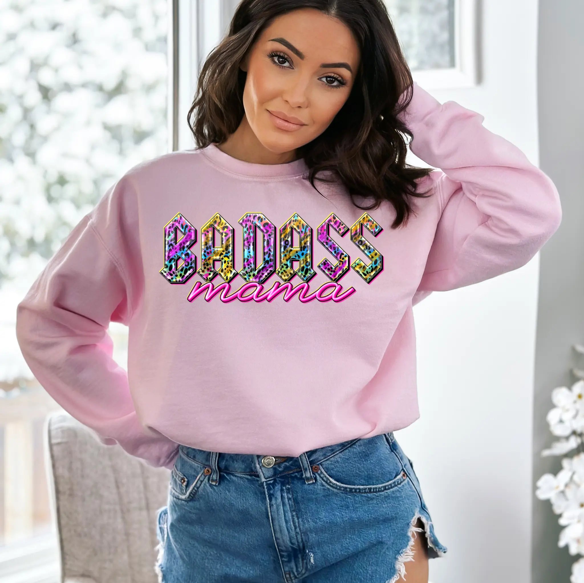 Bad A Mama Sweatshirt Classy Southern Bling