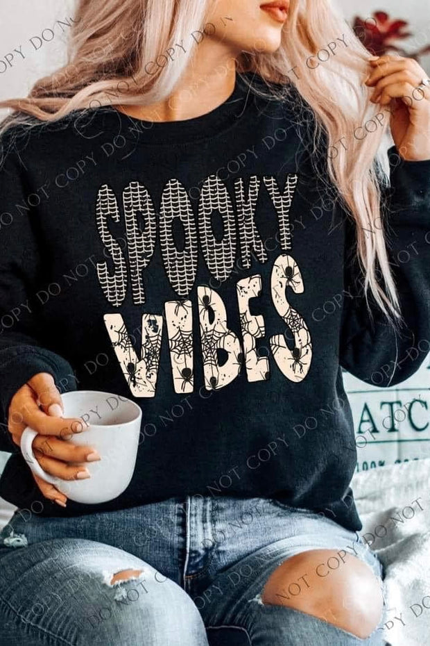 Spooky Vibes Sweatshirt (MULTIPLE COLORS)