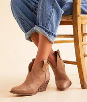 Dangerous Embossed Western Ankle Boot