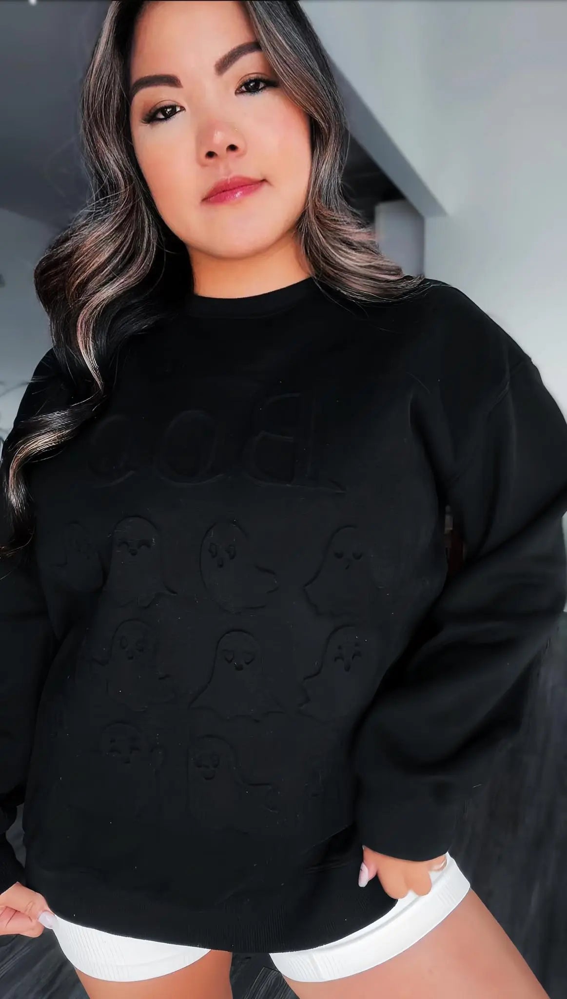 PREORDER: Boo Embossed Sweatshirt Ave Shops