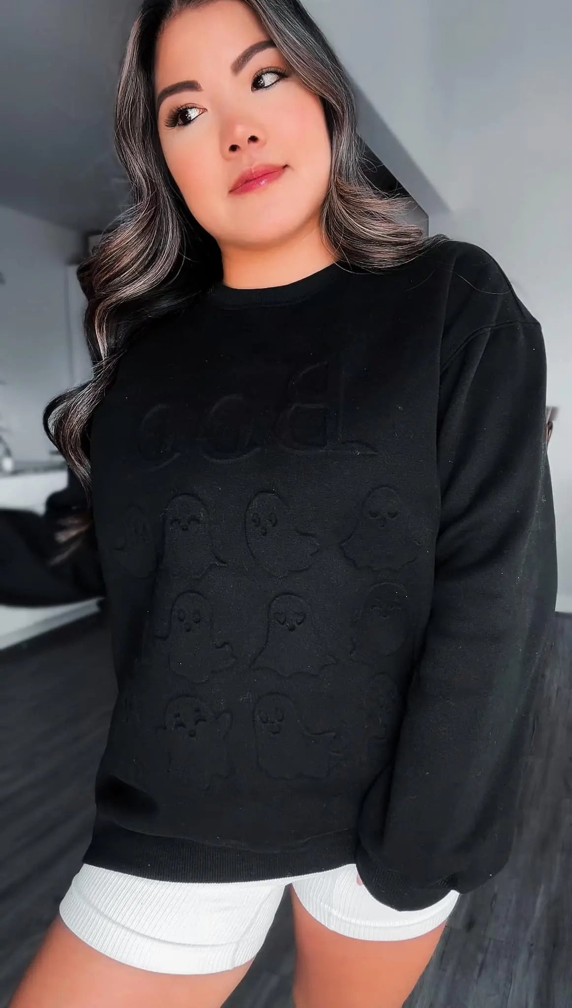 PREORDER: Boo Embossed Sweatshirt Ave Shops