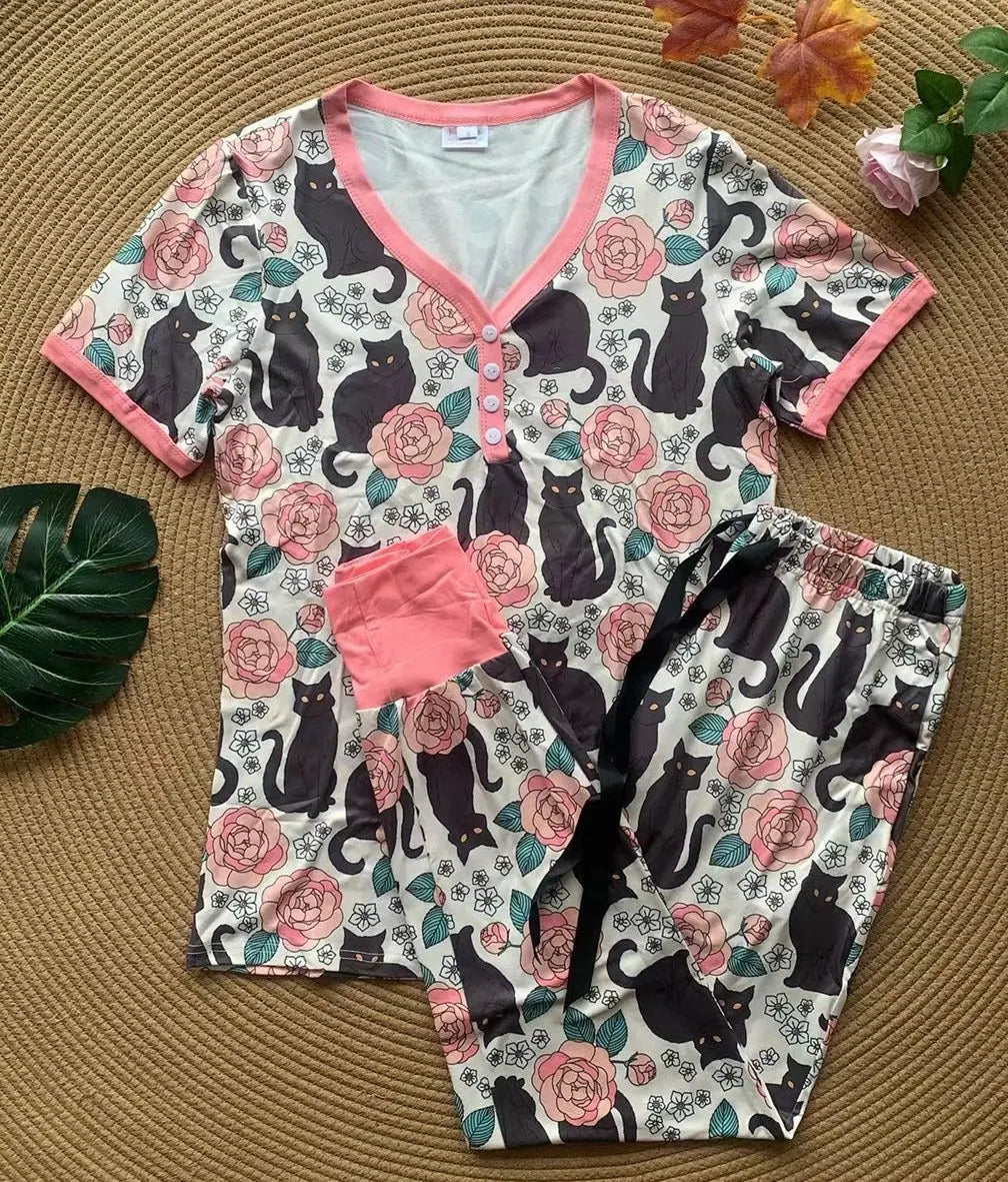 PREORDER: Halloween Pajama Jogger Set in Five Prints Ave Shops