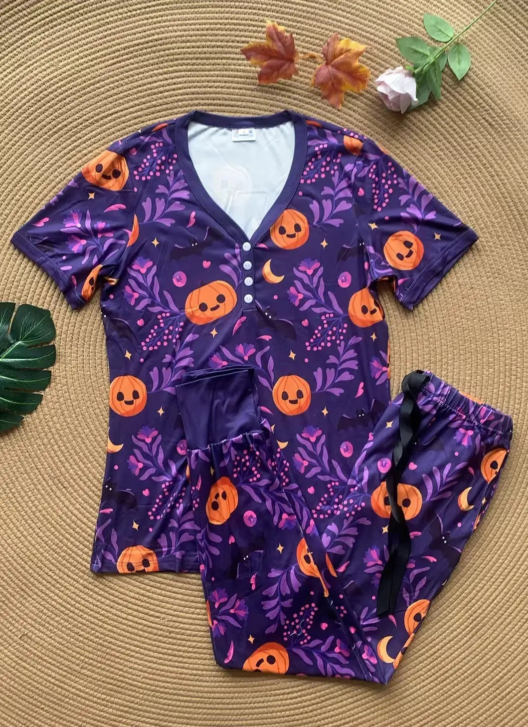 PREORDER: Halloween Pajama Jogger Set in Five Prints Ave Shops