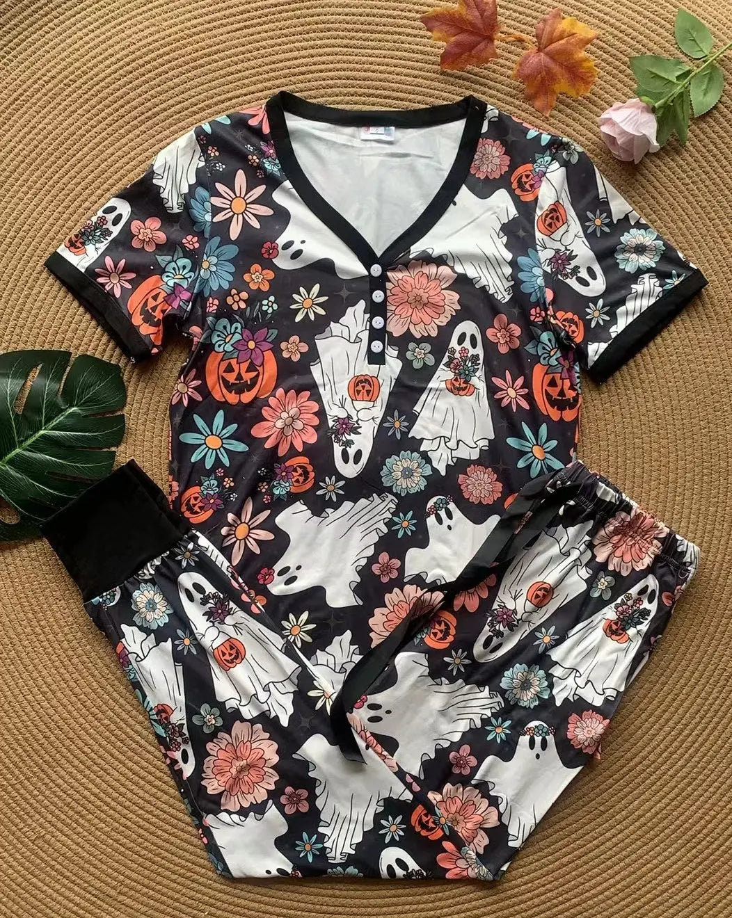 PREORDER: Halloween Pajama Jogger Set in Five Prints Ave Shops