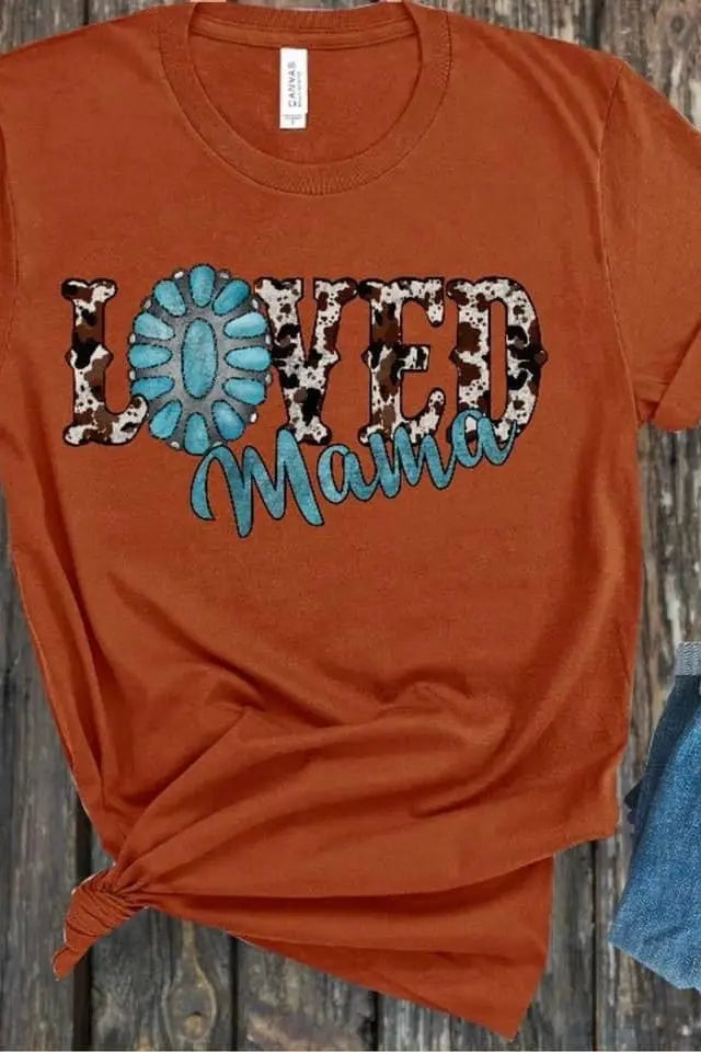Loved Mama Tee Classy Southern Bling
