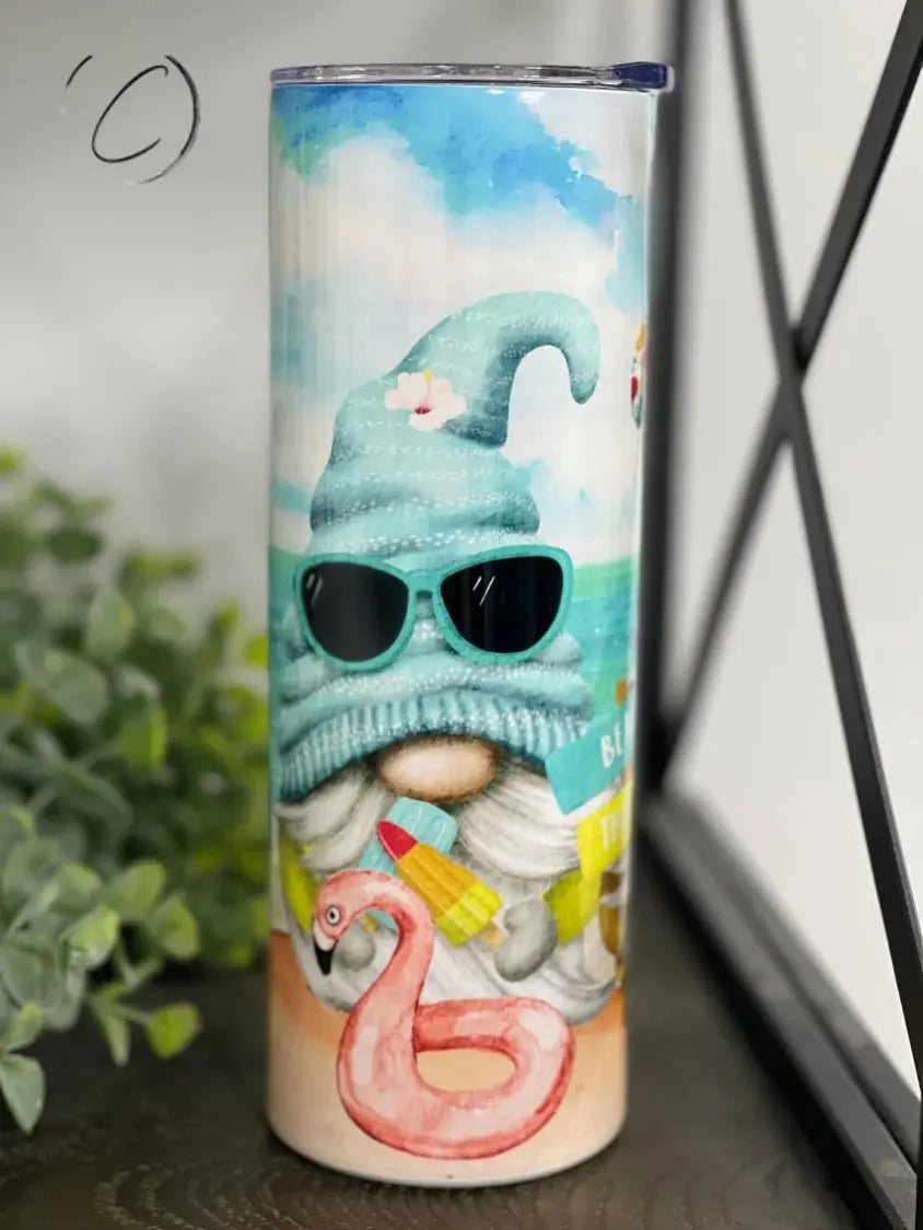 PREORDER: Beach Gnomes UV Color Changing Skinny Tumbler Ave Shops