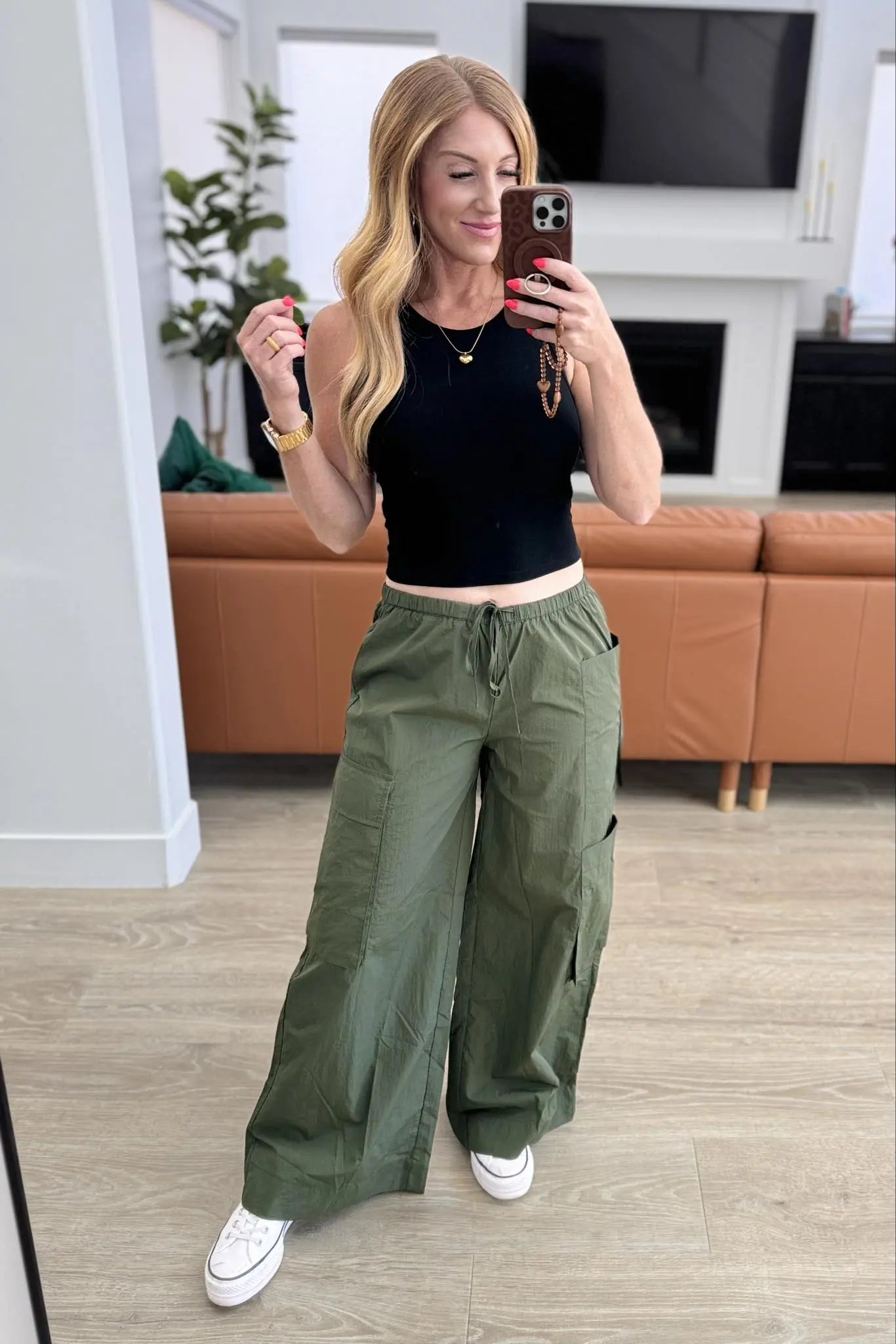 PREORDER: Archer Asymmetrical Pocket Wide Leg Cargo Pants in Two Colors Ave Shops