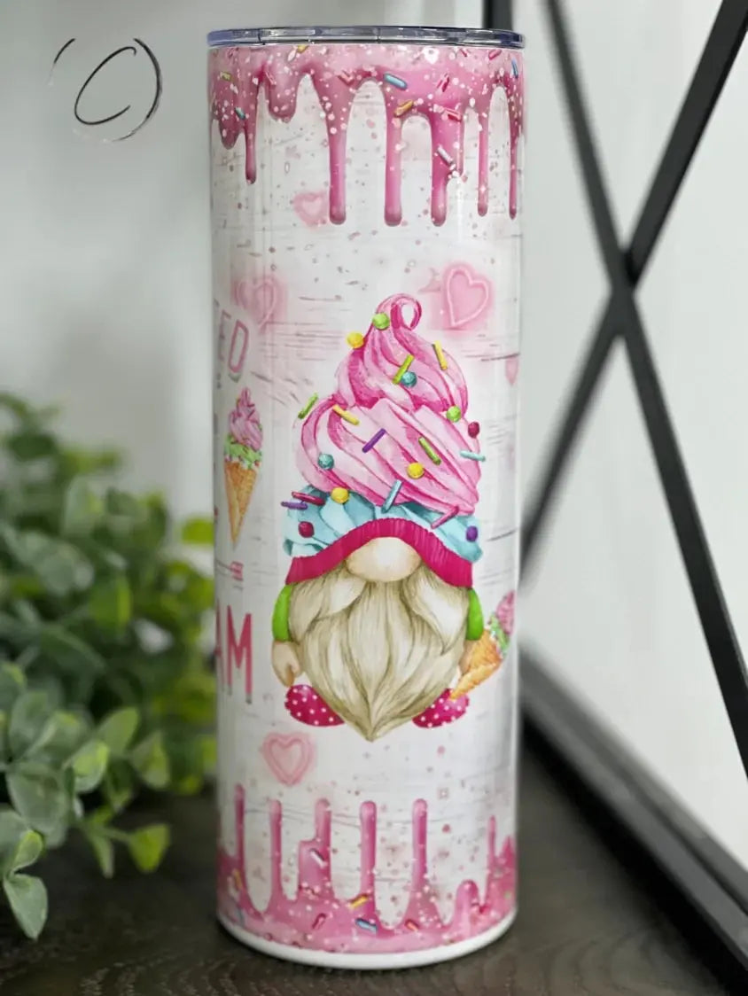 PREORDER: Love & Ice Cream Gnome Skinny Tumbler Ave Shops