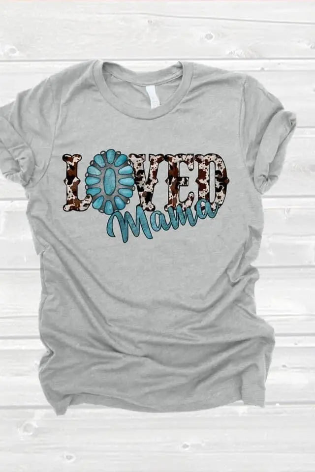 Loved Mama Tee Classy Southern Bling