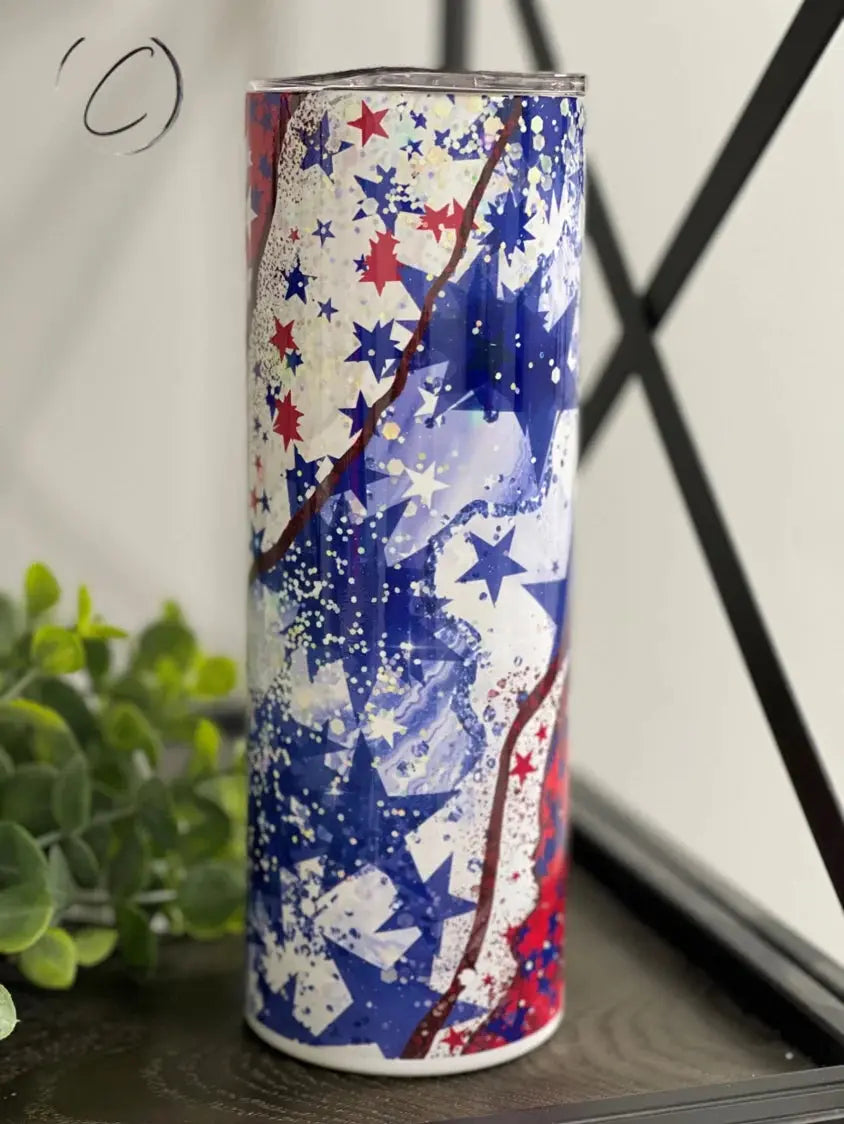 PREORDER: Patriotic Geode Skinny Tumbler Ave Shops
