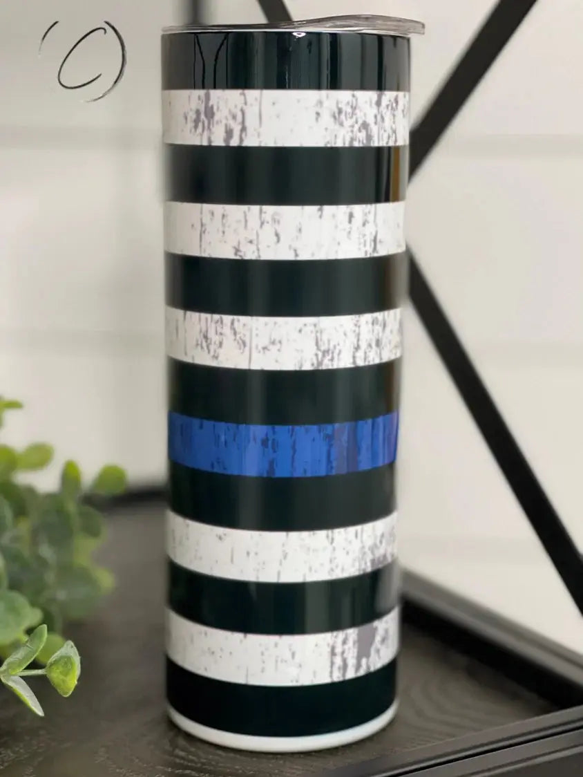 PREORDER: Thin Blue Line Skinny Tumbler Ave Shops