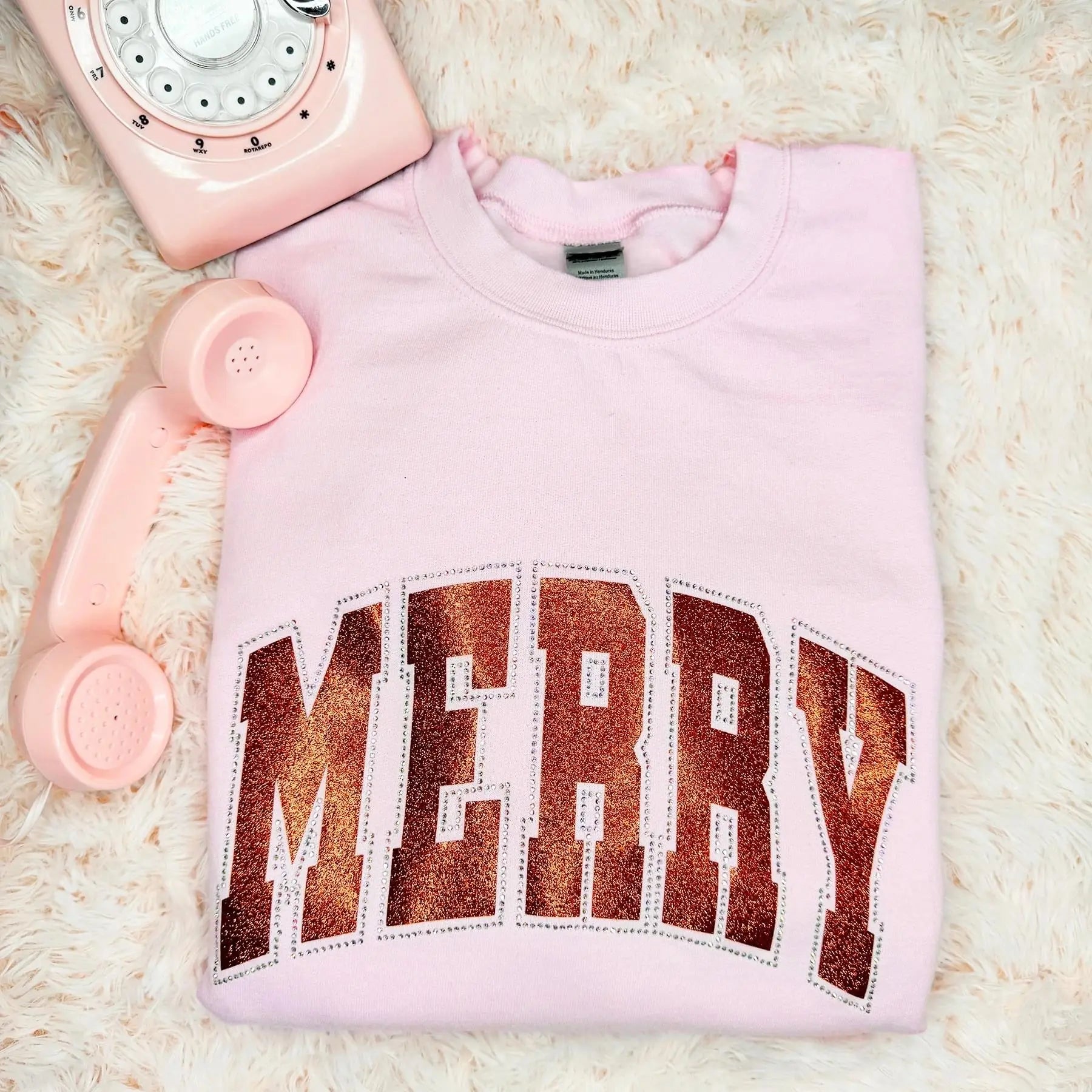 Flashy Merry Glitter and Rhinestones Sweatshirt (Options) Classy Southern Bling