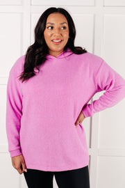 Basically My Favorite Hooded Pullover in Bright Mauve