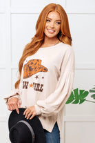 Cow Girl Graphic Pullover in Stone Ave Shops