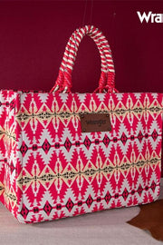 Wrangler Southwestern Canvas Tote- Neon Pink