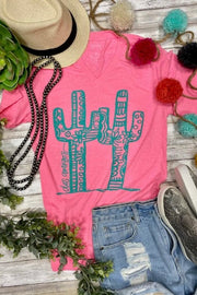 Dos Amigos Neon Pink Tee