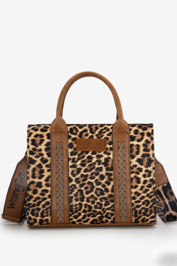 LIMITED EDITION- Wrangler Leopard Print Concealed Carry Tote/Crossbody -Leopard Brown