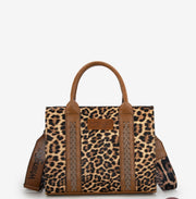 LIMITED EDITION- Wrangler Leopard Print Concealed Carry Tote/Crossbody -Leopard Brown