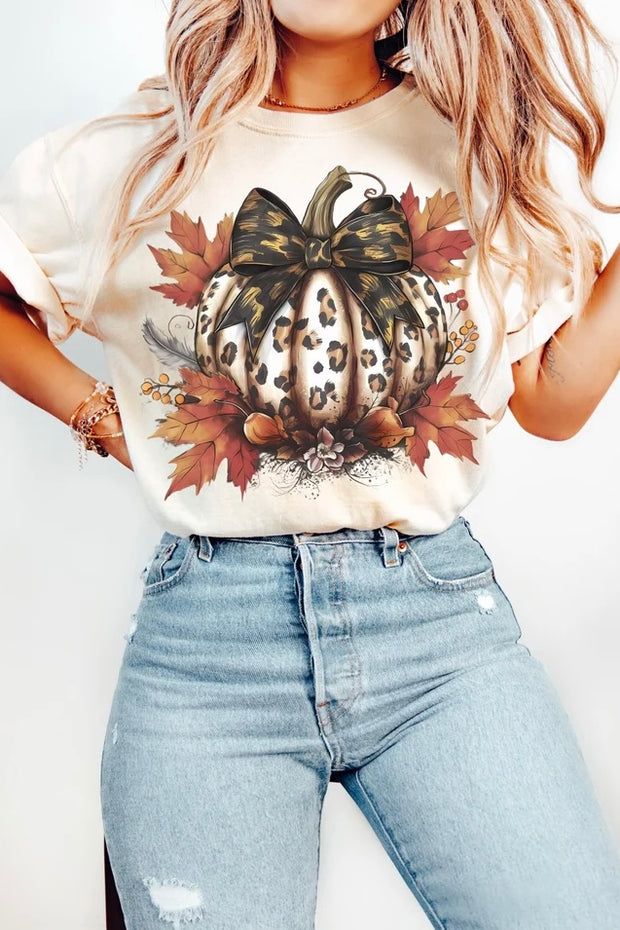 Western Fall Bow Pumpkin Tee