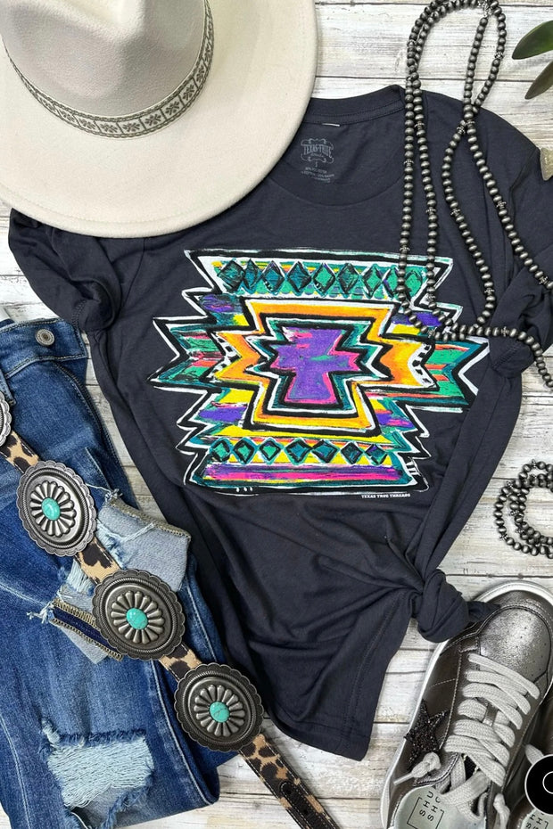 Callie Ann Stelter Neon Aztec Tee