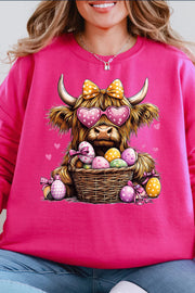 Cow Cute Easter Highlander Top