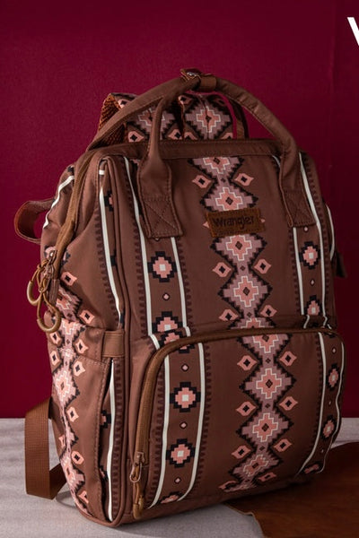 Wrangler Aztec Printed Callie Backpack- Camel