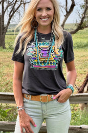 Callie Ann Stelter Neon Aztec Tee