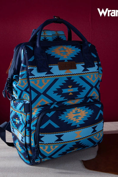 Wrangler Aztec Printed Callie Backpack - Navy