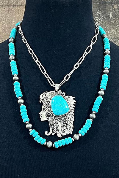 Turquoise Navajo Layered Necklace