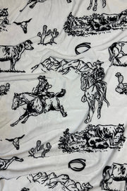 Cowboy King Size Throw Blanket