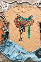 Howdy Saddle Tee Classy Southern Bling