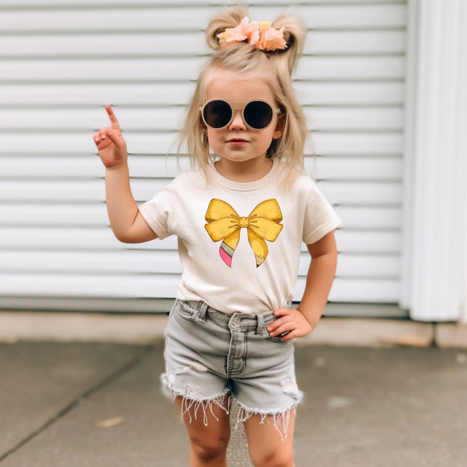 PREORDER: YOUTH Pencil Bow Graphic Tee Ave Shops