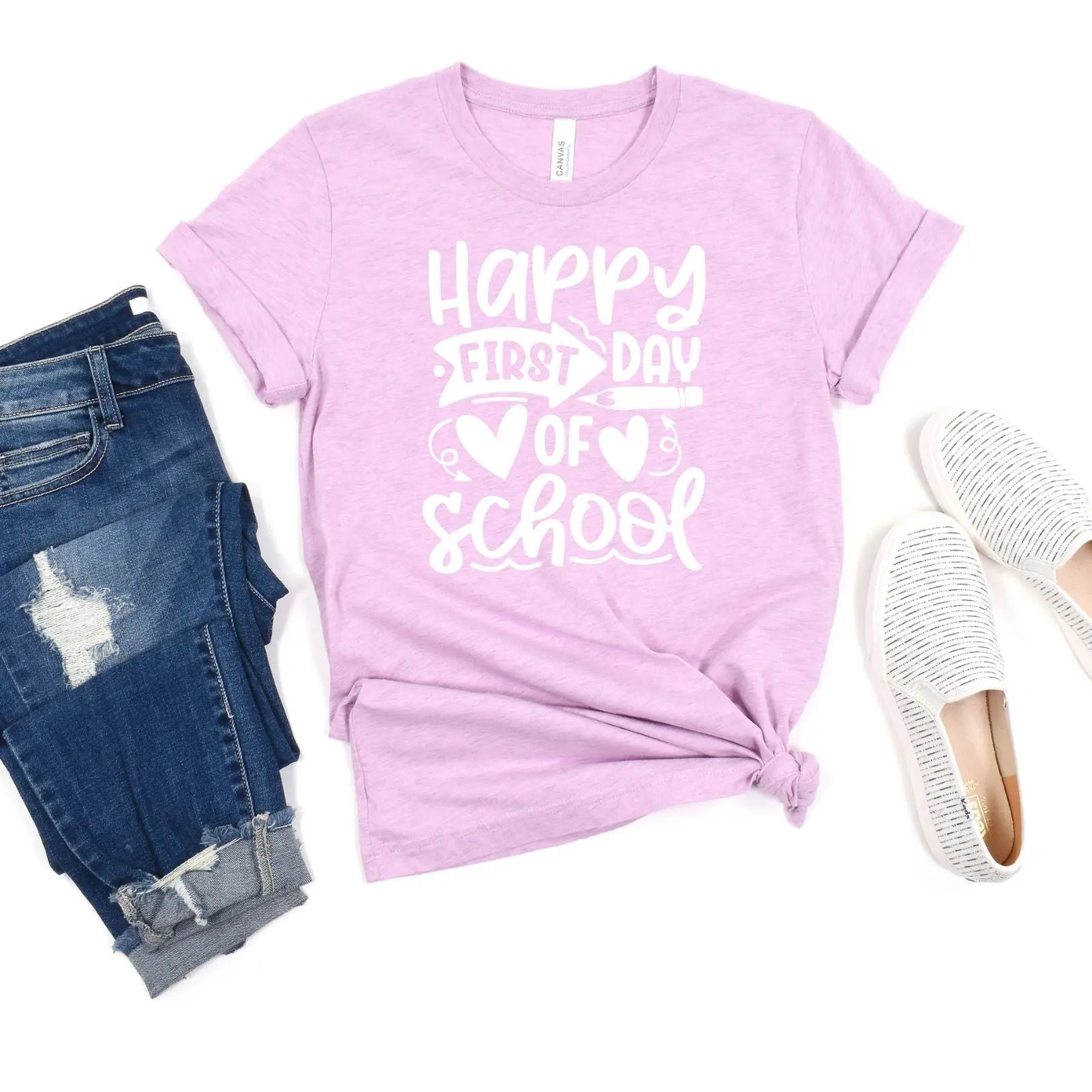 PREORDER: Happy First Day of School Graphic Tee Ave Shops