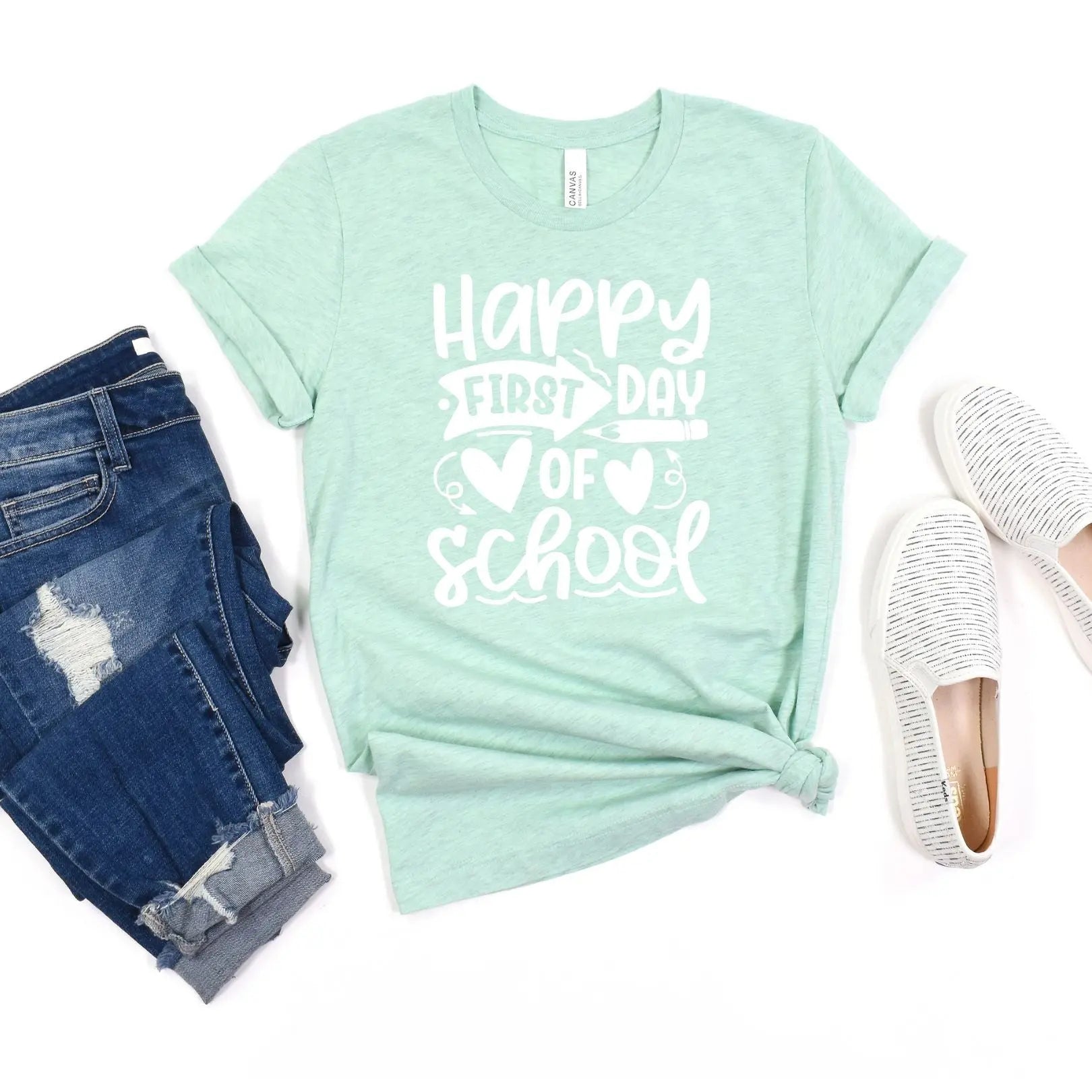 PREORDER: Happy First Day of School Graphic Tee Ave Shops