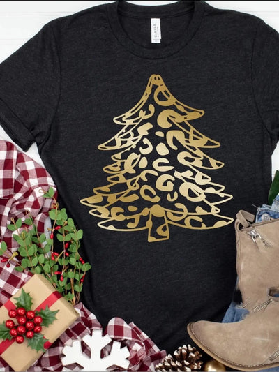 Gold Leopard Christmas Tree