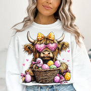 Cow Cute Easter Highlander Top