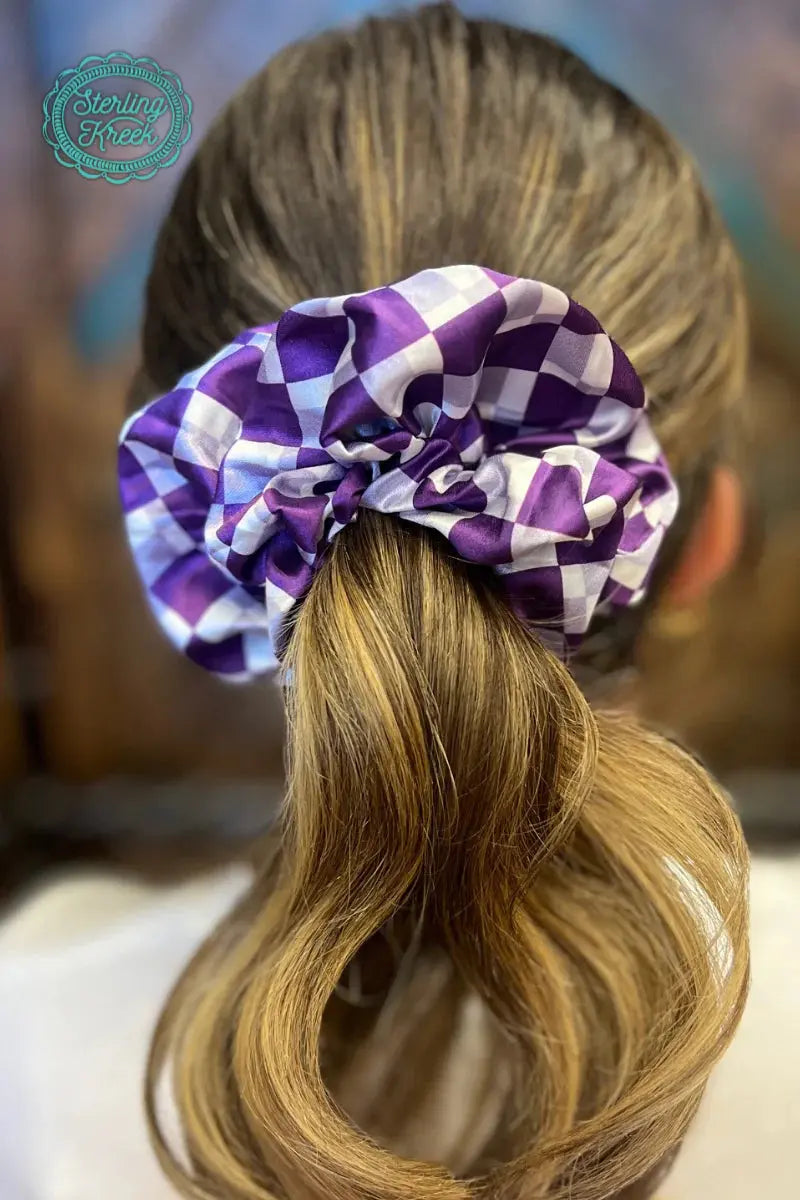 Pep Rally Scrunchie Purple Classy Southern Bling